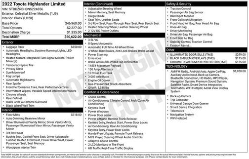 2022 Toyota Highlander Limited