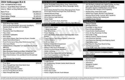 Opal White Pearl Effect 2024 Volkswagen ID.4 S