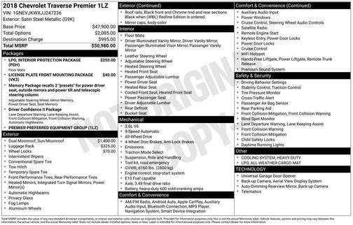 2018 Chevrolet Traverse Premier