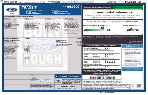 AGATE BLACK METALLIC 2023 Ford Transit-350 XLT