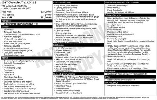 2017 Chevrolet Trax LS