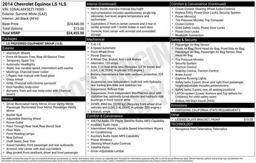 2014 Chevrolet Equinox LS