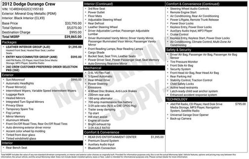 2012 Dodge Durango Crew