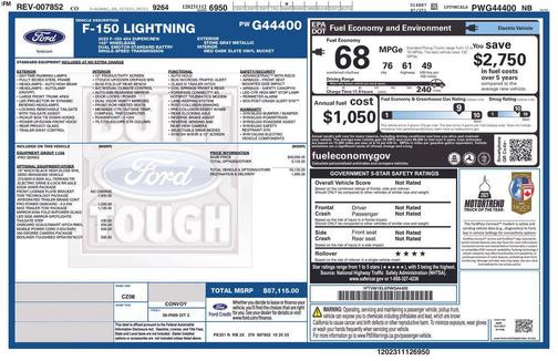 Stone Gray Metallic 2023 Ford F-150 Lightning Pro