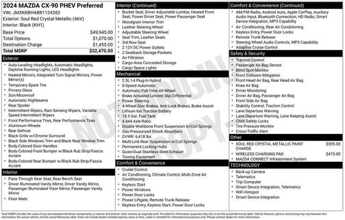 2024 Mazda CX-90 PHEV Preferred