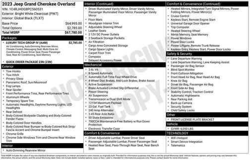 2023 Jeep Grand Cherokee Overland