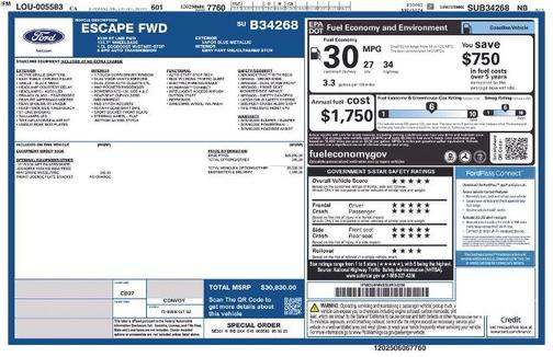 VAPOR BLUE METALLIC 2025 Ford Escape ST-LINE