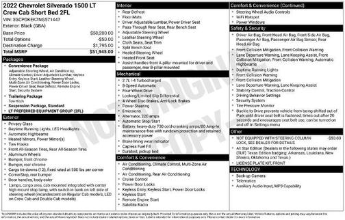 Black 2022 Chevrolet Silverado 1500 LT