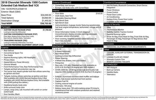 2018 Chevrolet Silverado 1500 Custom