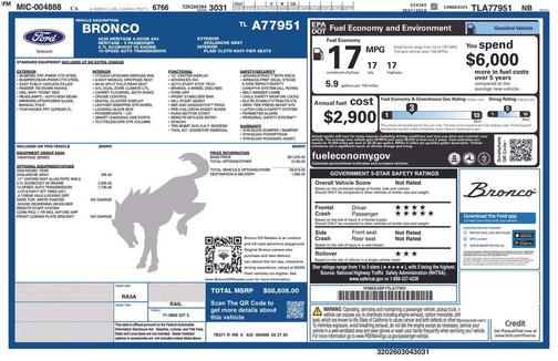 Avalanche 2026 Ford Bronco Heritage Edition