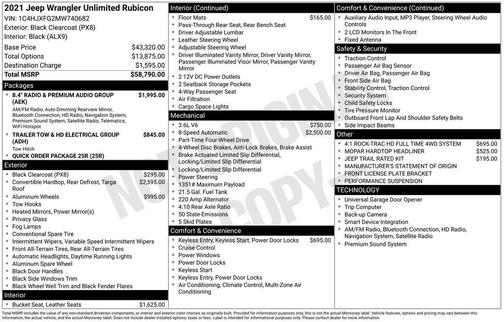 2021 Jeep Wrangler Unlimited Rubicon