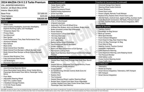 2024 Mazda CX-5 2.5 Turbo Premium Package