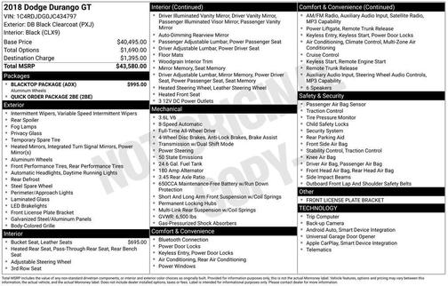 2018 Dodge Durango GT