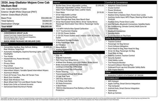 2026 Jeep Gladiator Mojave