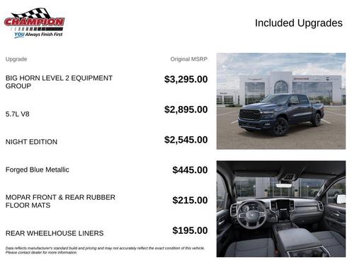 Blue 2027 RAM 1500 Big Horn/Lone Star