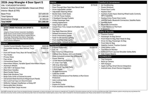 2026 Jeep Wrangler Sport