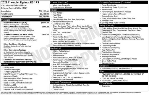 2022 Chevrolet Equinox RS