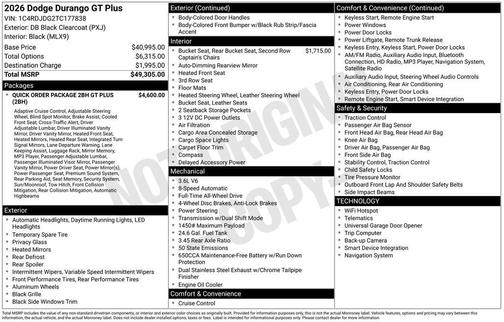2026 Dodge Durango GT