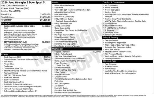 2026 Jeep Wrangler Sport