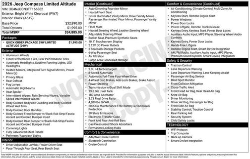 2026 Jeep Compass Limited
