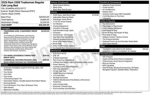 2026 RAM 2500 Tradesman