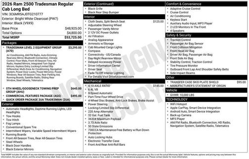2026 RAM 2500 Tradesman