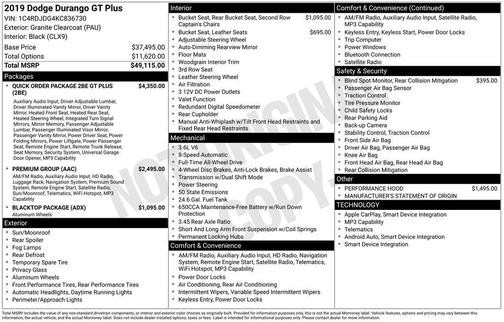 2019 Dodge Durango GT Plus