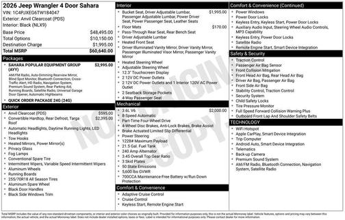 2026 Jeep Wrangler Sahara