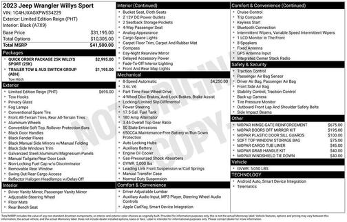 2023 Jeep Wrangler Sport
