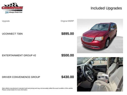 Deep Cherry Red Crystal 2013 Chrysler Town & Country Touring-L