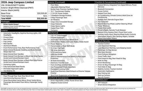 2026 Jeep Compass Limited