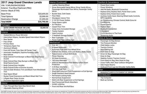 2017 Jeep Grand Cherokee Laredo