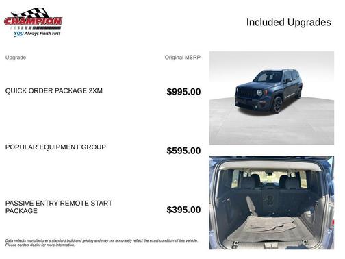 Slate Blue Pearlcoat 2019 Jeep Renegade Latitude