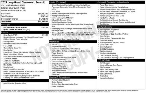 2021 Jeep Grand Cherokee L Summit