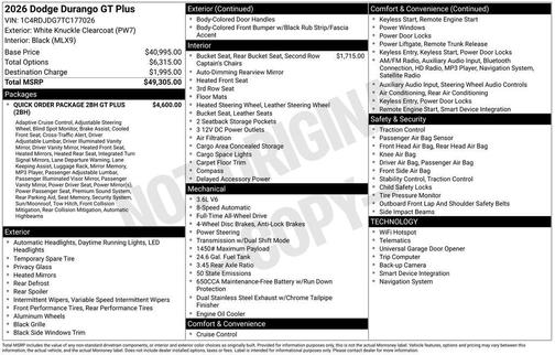 2026 Dodge Durango GT