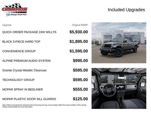 Granite Crystal Clearcoat Metallic 2026 Jeep Gladiator Sport