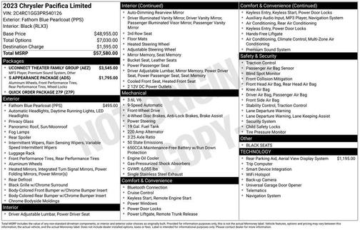 2023 Chrysler Pacifica Limited