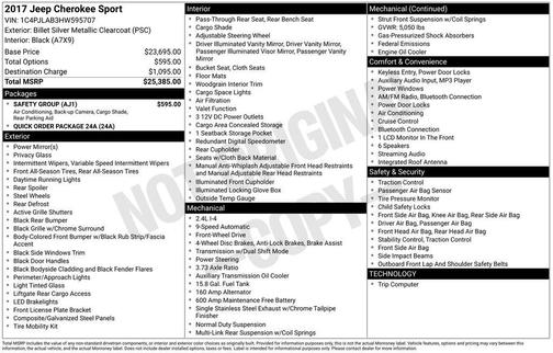 2017 Jeep Cherokee Sport