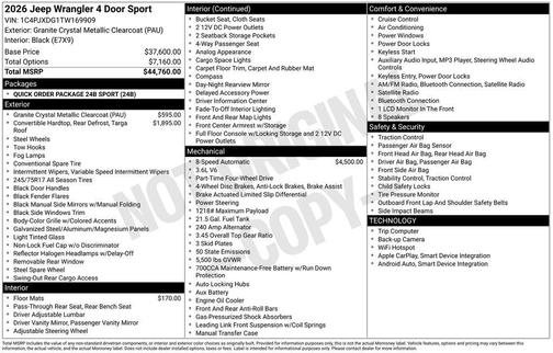 2026 Jeep Wrangler Sahara