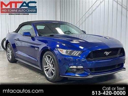 Blue 2015 Ford Mustang GT Premium