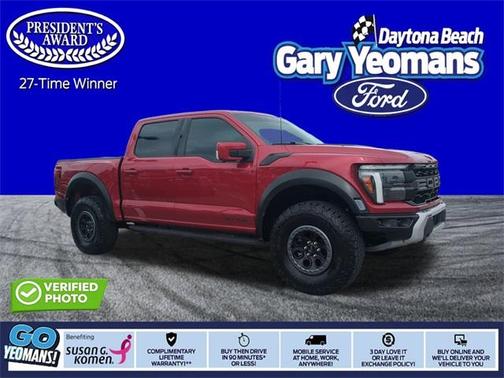 Red Metallic 2025 Ford F-150 Raptor Truck