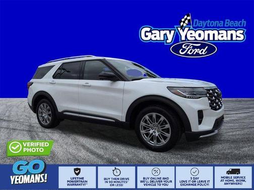 White 2026 Ford Explorer Platinum