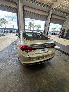 White Gold Metallic 2018 Ford Fusion Hybrid SE
