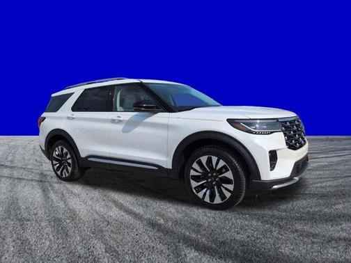White 2026 Ford Explorer Platinum