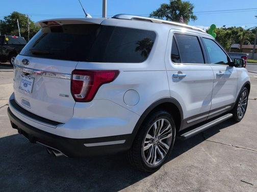 White Platinum Clearcoat Metallic 2018 Ford Explorer Platinum