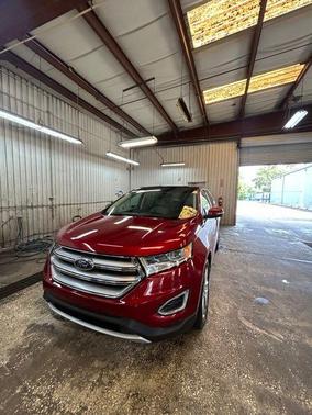 Red 2015 Ford Edge Titanium
