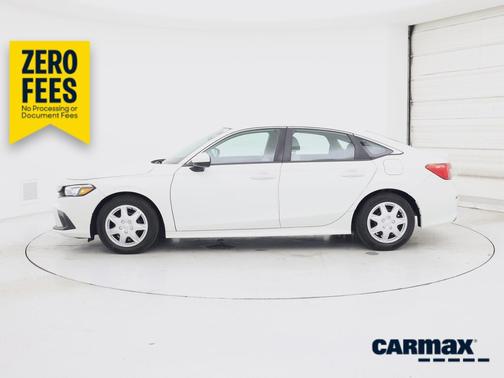 White 2022 Honda Civic LX