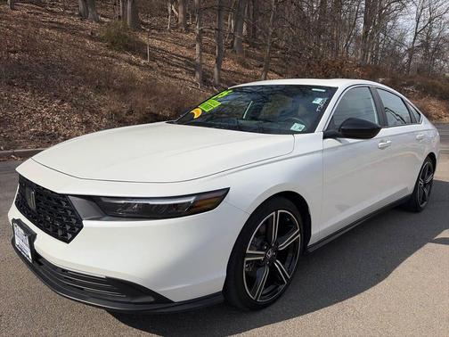 White 2025 Honda Accord Hybrid Sport