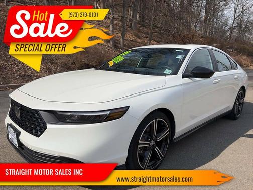 White 2025 Honda Accord Hybrid Sport