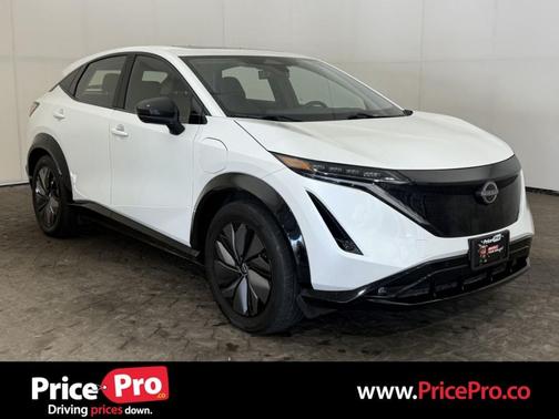 Everest White Pearl Tricoat 2024 Nissan ARIYA EVOLVE+ e-4ORCE AWD w/Pano Roof/Leather
